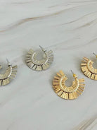 Sunburst Beauty Hoop Earrings-Women's Accessories-Shop Z & Joxa