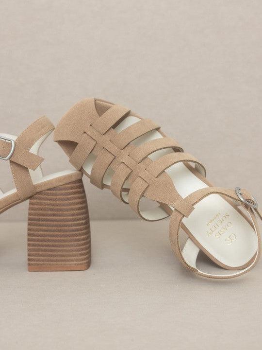 Sweet Gladiator Platform Sandal with Rounded Toe-Women's Clothing-Shop Z & Joxa