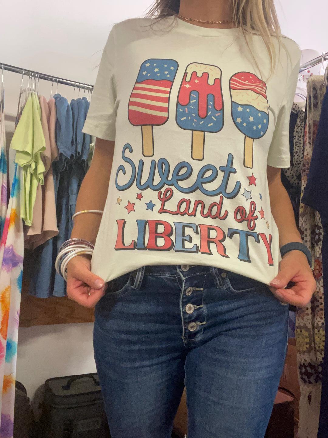 Sweet Land of Liberty 4th of July T-Shirt-Shirts & Tops-Shop Z & Joxa