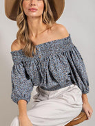 Tame or Wild, You Choose, Animal Print Off-Shoulder Smocked Top-Women's Clothing-Shop Z & Joxa