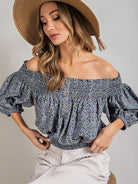 Tame or Wild, You Choose, Animal Print Off-Shoulder Smocked Top-Women's Clothing-Shop Z & Joxa