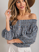 Tame or Wild, You Choose, Animal Print Off-Shoulder Smocked Top-Women's Clothing-Shop Z & Joxa