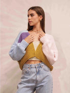 Tap Into Your Magic Colorblock Knit Cropped Cardigan-Women's Shirts & Tops-Shop Z & Joxa