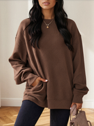 Texture Me Cozy Drop Shoulder Pullover Sweater-Sweaters-Shop Z & Joxa