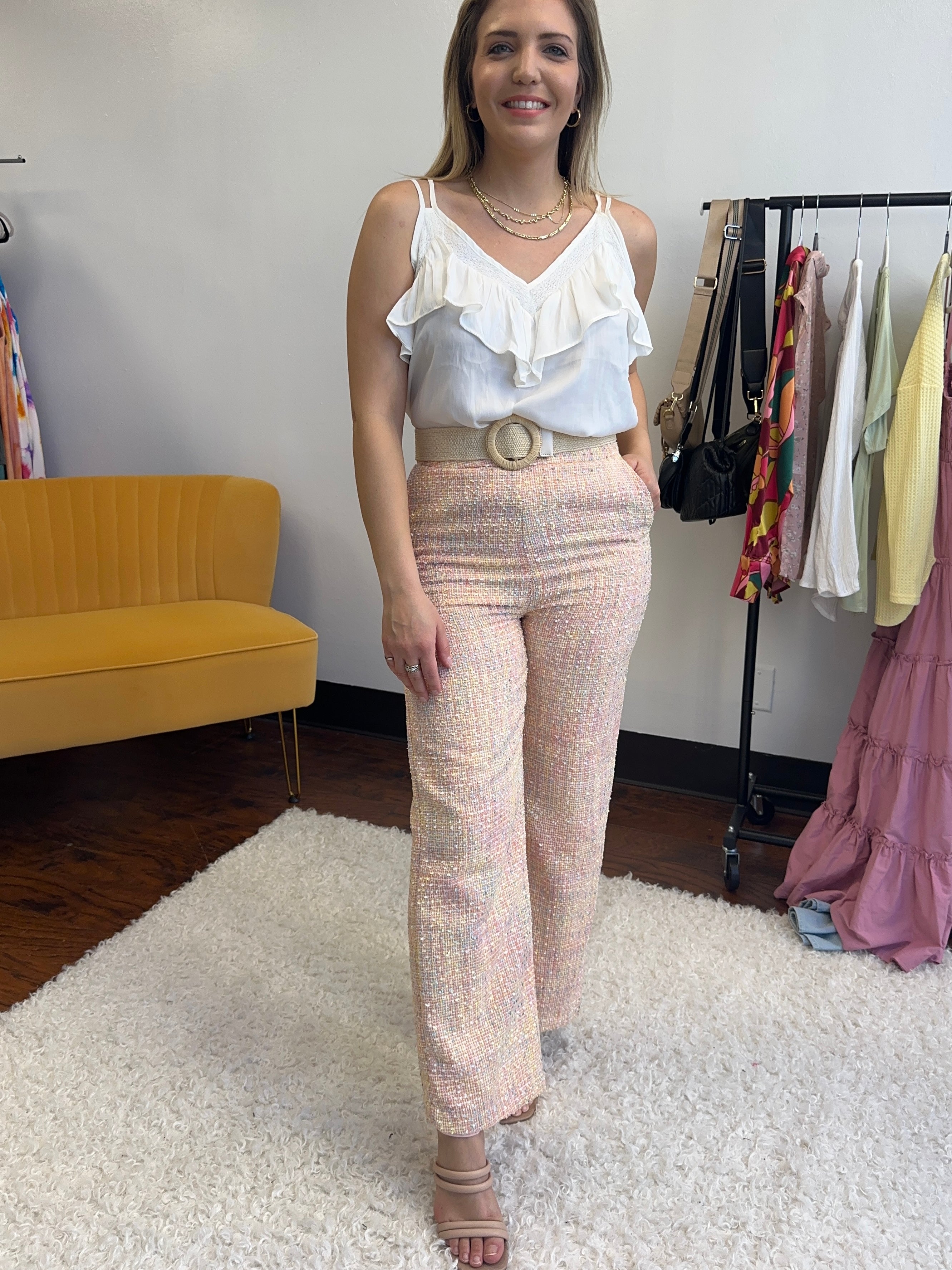 The Most Courageous Act Jacquard Pants-Women's Clothing-Shop Z & Joxa