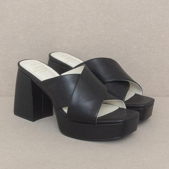 The Right Attitude Bold and Chunky Criss Cross Sandal-Women's Shoes-Shop Z & Joxa