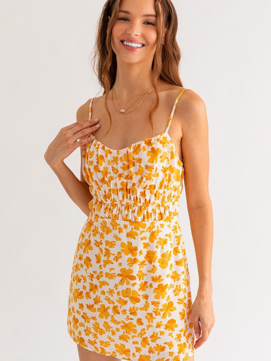 The Sweet Life Ruched Mini Dress-Women's Clothing-Shop Z & Joxa