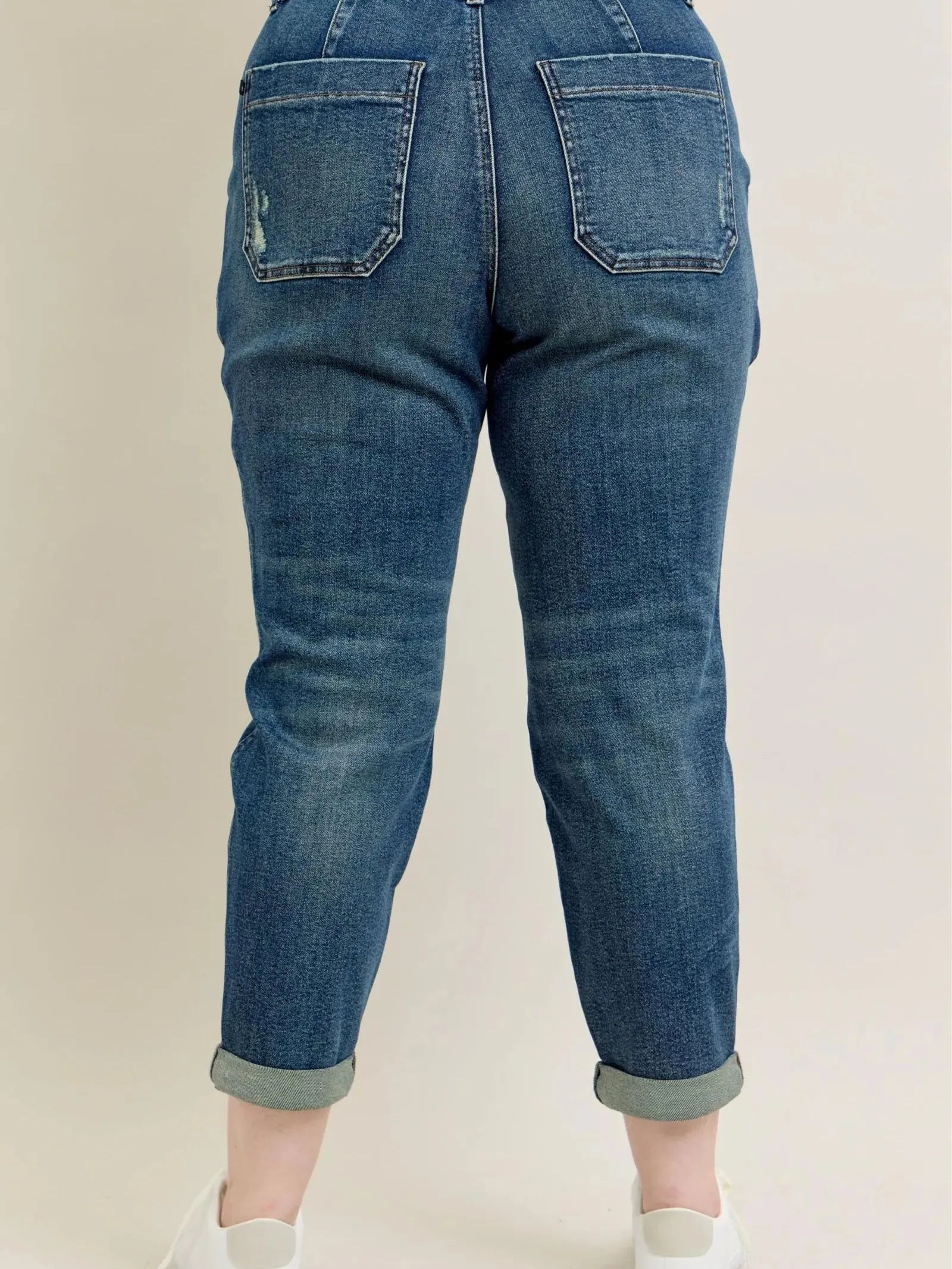 Tie It Up: Judy Blue Vintage Wash Drawstring Boyfriend Jeans-Women's Jeans-Shop Z & Joxa