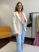 To Those Who Hustle Tweed Blazer in Cream-Women's Shirts & Tops-Shop Z & Joxa