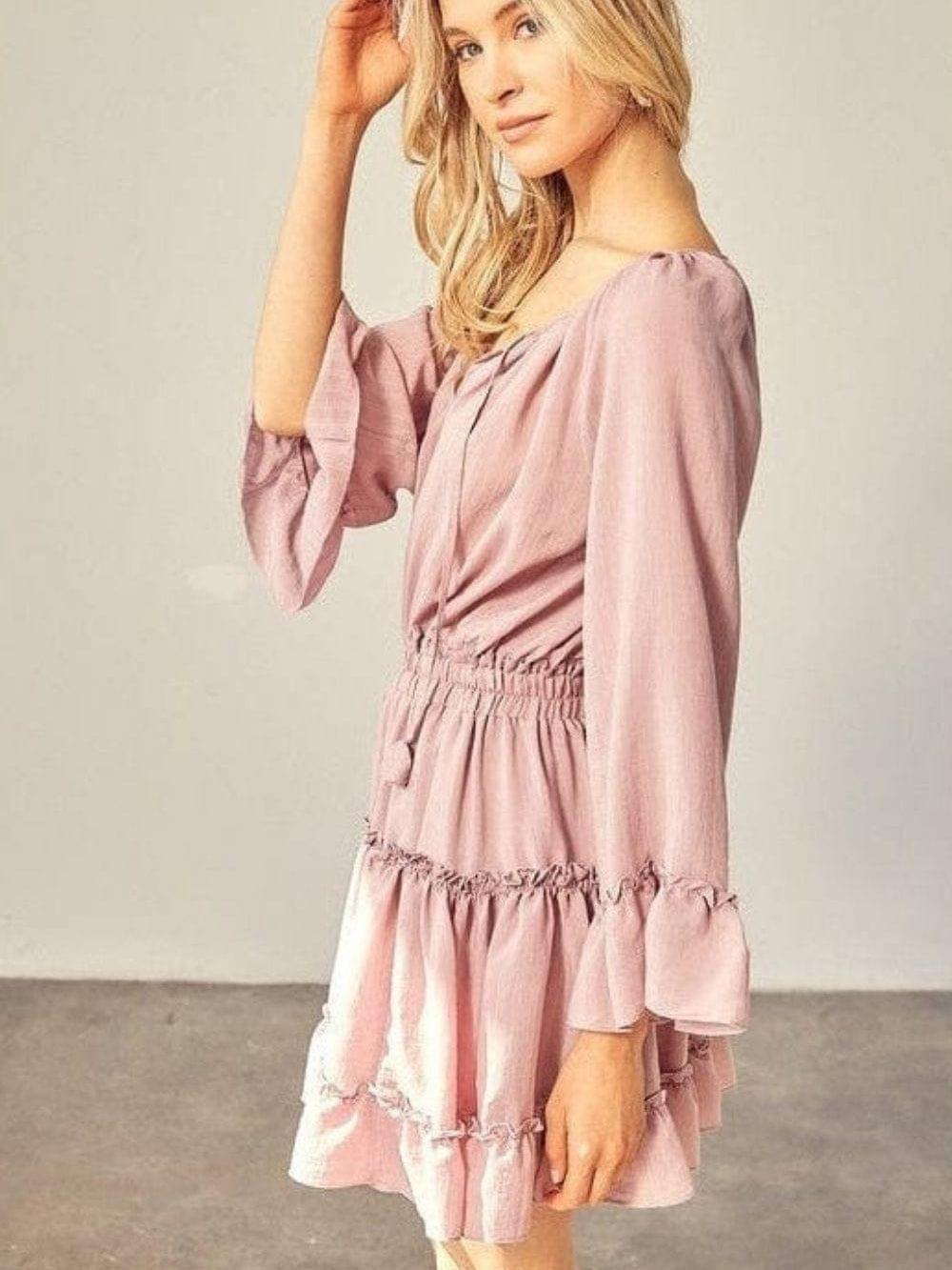 Too Cute for Words Tiered Peasant Dress-Women's Clothing-Shop Z & Joxa