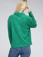 Touch of Sophistication Collared Lightweight Sweater Top-Women's Clothing-Shop Z & Joxa