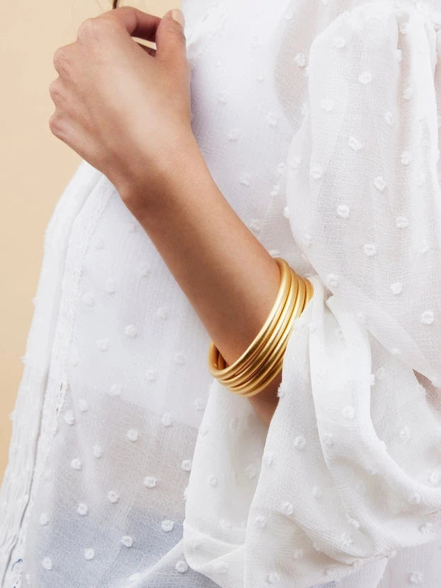 Trendy Girl Gold Plated Matte Bangle | Single Bangle-Women's Accessories-Shop Z & Joxa