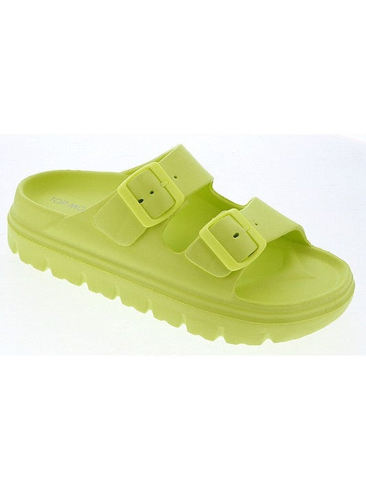 True Colors Double Buckle Waterproof Slides-Women's Shoes-Shop Z & Joxa