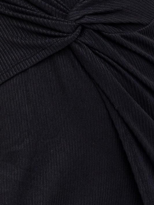 Twisted Wrap Sleeveless Asymmetrical Dress-Women's Clothing-Shop Z & Joxa