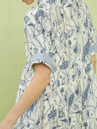 Umgee Bluebell Reverie Floral Tiered Midi Dress with Ruffles-Women's Dresses-Shop Z & Joxa