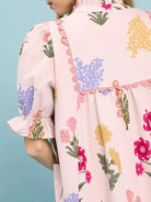 Umgee Blushing Blooms Tiered Floral Mini Dress-Women's Dresses-Shop Z & Joxa