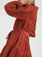 Umgee Crinkle & Dazzle Button-Front Tiered Mini Dress-Women's Dresses-Shop Z & Joxa