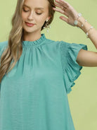 Umgee Flutter me Pretty Ruffle Flutter Sleeve Mini Dress-Women's Dresses-Shop Z & Joxa