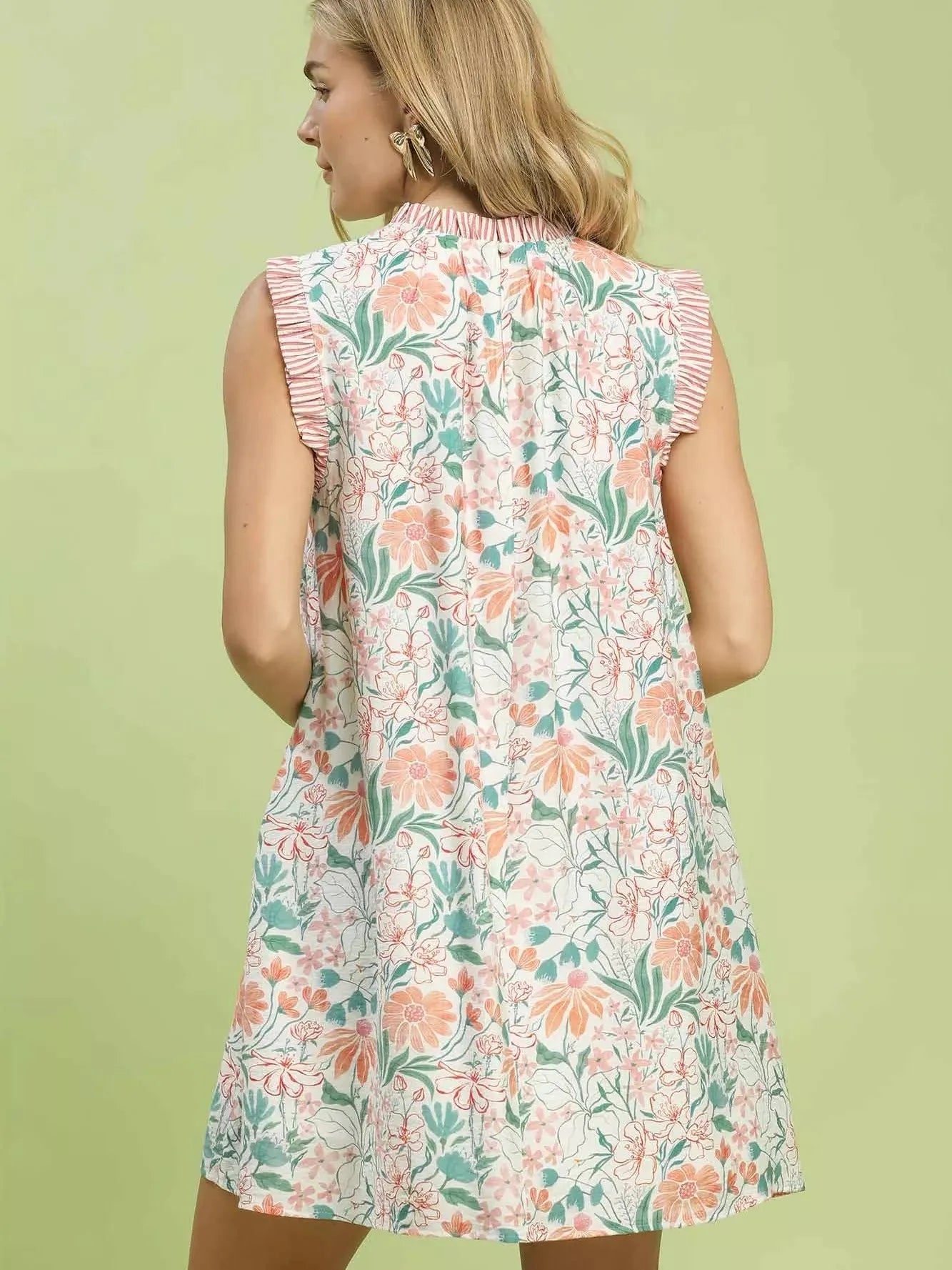 Umgee Fresh Field Floral Print Babydoll Dress-Women's Dresses-Shop Z & Joxa