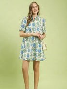 Umgee Garden Daydream Floral Puff Sleeve Babydoll Dress-Women's Dresses-Shop Z & Joxa