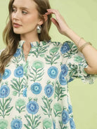 Umgee Garden Daydream Floral Puff Sleeve Babydoll Dress-Women's Dresses-Shop Z & Joxa