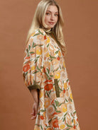Umgee Garden Groove Mixed Florals Contrast Trim Mini Dress-Women's Dresses-Shop Z & Joxa
