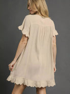 Umgee Linen Loveliness Ruffle Hem Babydoll Dress-Women's Dresses-Shop Z & Joxa