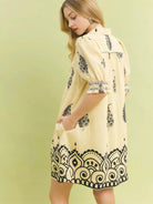 Umgee Mandala Me Pretty Paisley Print Babydoll Dress In Ivory-Women's Dresses-Shop Z & Joxa