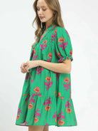 Umgee Meadow Muse Floral Print Babydoll Dress-Women's Dresses-Shop Z & Joxa