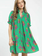 Umgee Meadow Muse Floral Print Babydoll Dress-Women's Dresses-Shop Z & Joxa