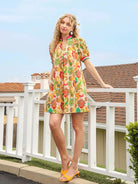 Umgee Party Garden Jacquard Abstract Print Mini Dress-Women's Dresses-Shop Z & Joxa