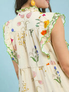 Umgee Petal Poetry Floral Scalloped Ruffles Tiered Midi Dress-Women's Dresses-Shop Z & Joxa