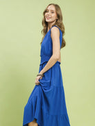 Umgee Royal Reverie Smocked Tiered Midi Dress-Women's Dresses-Shop Z & Joxa