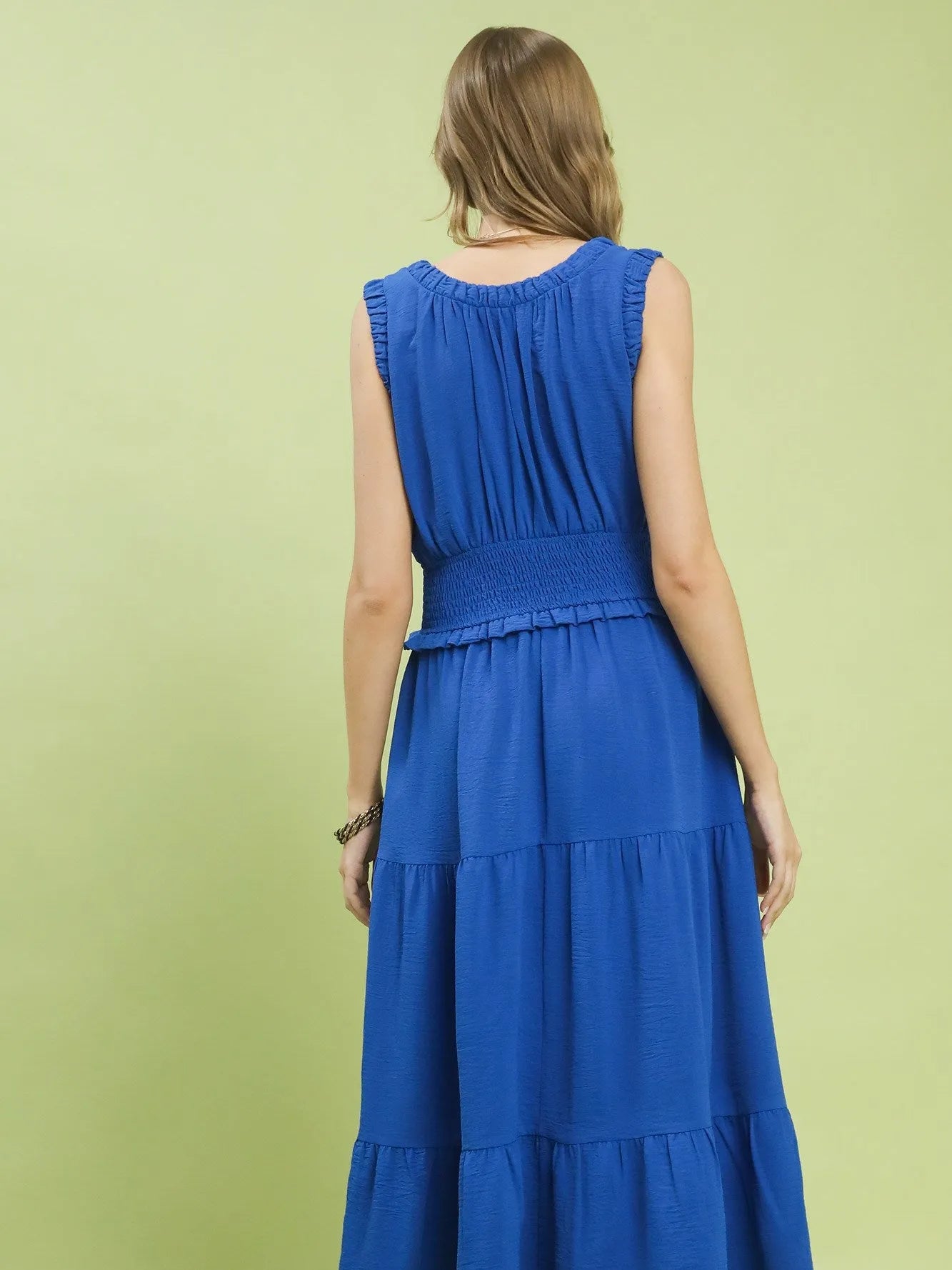 Umgee Royal Reverie Smocked Tiered Midi Dress-Women's Dresses-Shop Z & Joxa