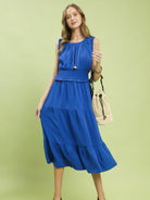 Umgee Royal Reverie Smocked Tiered Midi Dress-Women's Dresses-Shop Z & Joxa