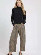 Umgee Ruffle Me Softly Mock Neck Puff Sleeve Sweater-Women's Shirts & Tops-Shop Z & Joxa