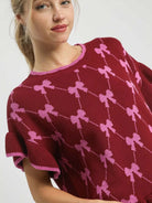 Umgee Ruffles + Bows Knit Ruffle Sleeve Sweater-Women's Shirts & Tops-Shop Z & Joxa