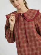 Umgee Rusty Ruffle Long Sleeve Blouse with Ruffle Collar-Women's Shirts & Tops-Shop Z & Joxa