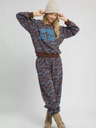 Umgee Scenic Stroll Apres All Day Casual Sweatpants in Brown-Women's Pants-Shop Z & Joxa