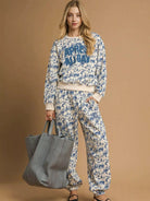 Umgee Scenic Stroll Apres All Day Casual Sweatpants in Ecru-Women's Pants-Shop Z & Joxa