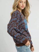 Umgee Scenic Stroll Apres All Day Casual Sweatshirt in Brown-Women's Shirts & Tops-Shop Z & Joxa