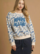 Umgee Scenic Stroll Apres All Day Casual Sweatshirt in Ecru-Women's Shirts & Tops-Shop Z & Joxa