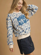 Umgee Scenic Stroll Apres All Day Casual Sweatshirt in Ecru-Women's Shirts & Tops-Shop Z & Joxa