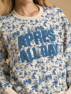 Umgee Scenic Stroll Apres All Day Casual Sweatshirt in Ecru-Women's Shirts & Tops-Shop Z & Joxa