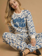 Umgee Scenic Stroll Apres All Day Casual Sweatshirt in Ecru-Women's Shirts & Tops-Shop Z & Joxa