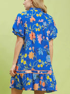 Umgee Seaside Petals Ruffle Hem Floral Mini Dress-Women's Dresses-Shop Z & Joxa
