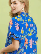 Umgee Seaside Petals Ruffle Hem Floral Mini Dress-Women's Dresses-Shop Z & Joxa