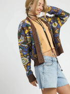 Umgee Sky Petal Floral Knit Button-Up Cardigan in Brown-Women's Shirts & Tops-Shop Z & Joxa