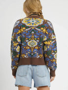 Umgee Sky Petal Floral Knit Button-Up Cardigan in Brown-Women's Shirts & Tops-Shop Z & Joxa