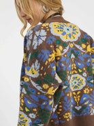 Umgee Sky Petal Floral Knit Button-Up Cardigan in Brown-Women's Shirts & Tops-Shop Z & Joxa